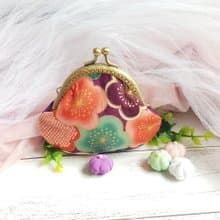 日本和風口金包 零錢包 小收納包  kimono fabric (JS-71)