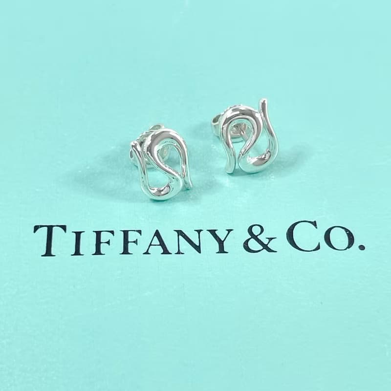 【日本直送 中古美品】ティファニー TIFFANY&Co. ピアス オープンウェーブ エルサペレッティ シルバー925 ヴィンテージ