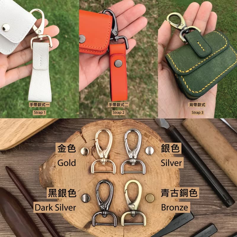 【AirPods保護套】粉紅色十字紋牛皮/1/2/Pro2/3/4代/皮革收納套