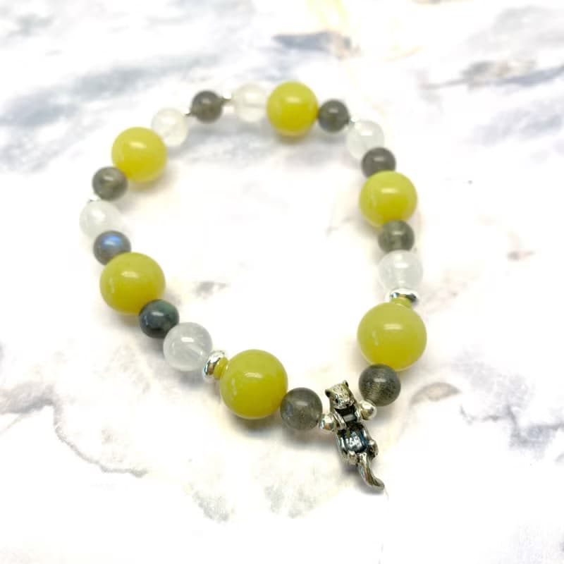 貂寶的月光浴 //天然礦石純銀手鍊