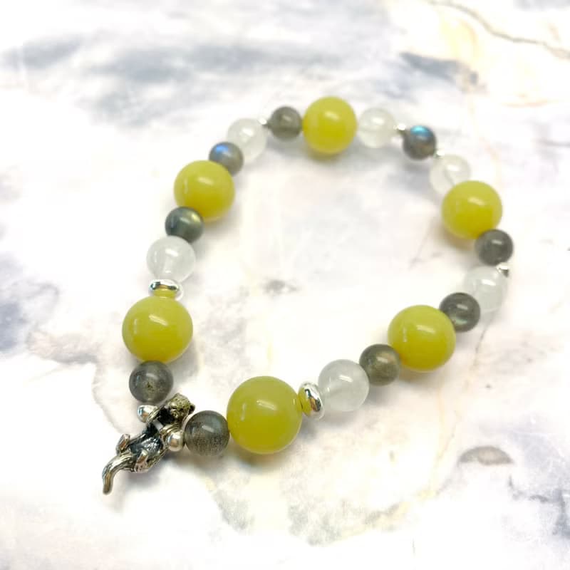 貂寶的月光浴 //天然礦石純銀手鍊