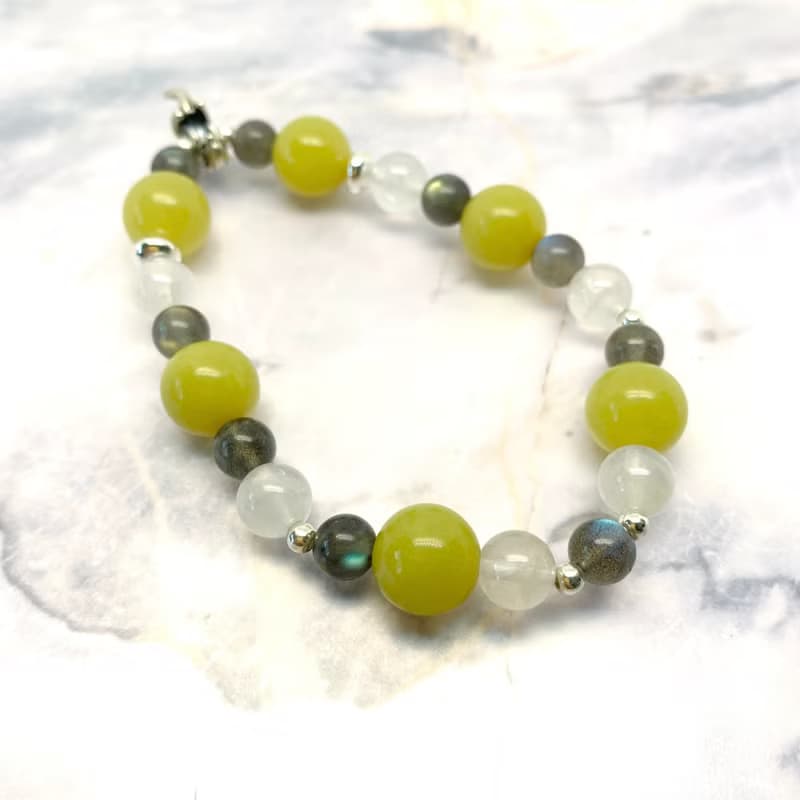 貂寶的月光浴 //天然礦石純銀手鍊