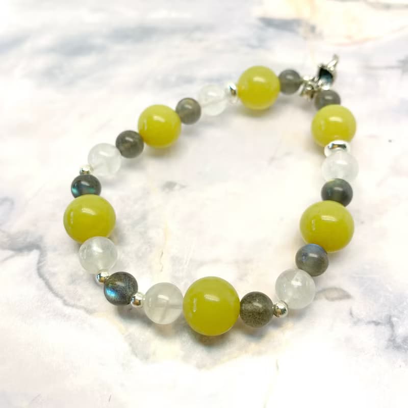 貂寶的月光浴 //天然礦石純銀手鍊