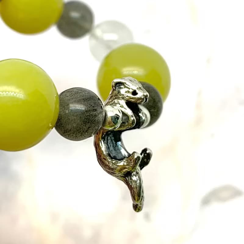 貂寶的月光浴 //天然礦石純銀手鍊