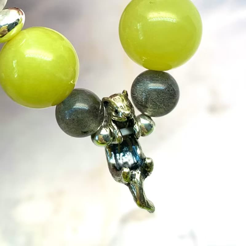 貂寶的月光浴 //天然礦石純銀手鍊