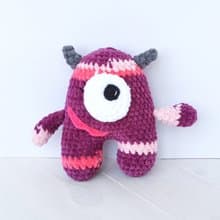 Purple monster plush, stuffed monster, gift for toddler, monster decor, alien