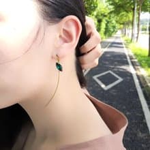 -蓓蕾-施華洛世奇水鑽黃銅耳環(免費改耳夾)