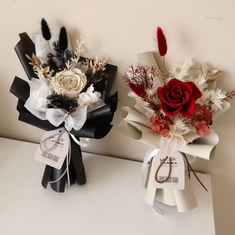 經典紅玫瑰永生花束 情人節花束 生日花束 週年 結婚 閨蜜