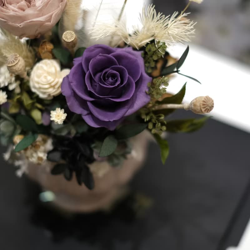 【莫蘭迪色】永生花盆 日本進口永生花