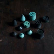 純銅手工上色煤球香插,香托,香爐,熏香,線香香具,藏香插, 禮物