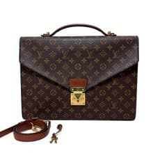 本物 Louis Vuitton ルイヴィトン ポルトドキュマン バンドリエール ブリーフケース ビジネスバッグ モノグラム M53338 中古