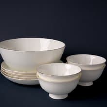 皓月貝瓷 餐具碗碟套裝  4人食 不用洗潔精易清洗不粘油餐具組