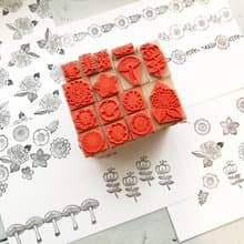 レトロフラワーガーデン　プチスタンプセット