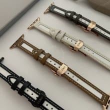 Apple Watch | 訂製感 | 帆布拼接皮不銹鋼錶帶