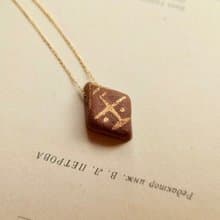 金字中空香水瓶精油瓶陶項鍊