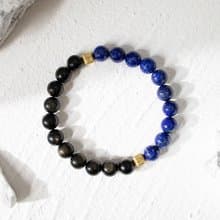 太極 | 海闊天空 | B03青金石黑曜石水晶手鍊