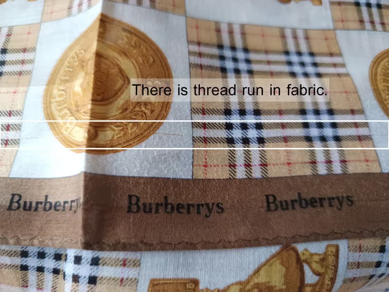 Burberry Vintage Scarf Shield Check Pattern 23 x 22.5 inches.