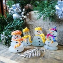 Cute sea glass snowmen.Xmas ornament.Snowman Ornaments gift idea.New home gift