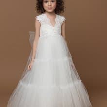 白色薄紗花童洋裝 3 歲和 5 歲 適合婚禮 生日 可出貨