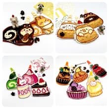 【小熊比比】甜點大集合十層紗手帕夾口水巾