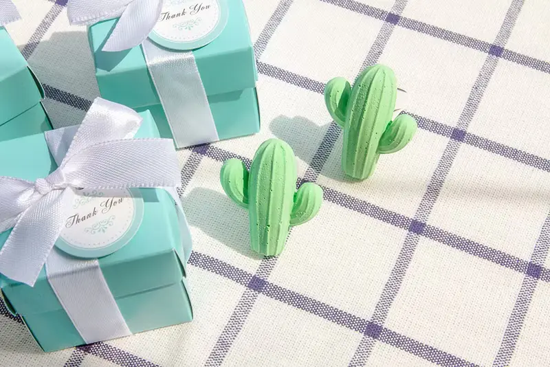 Tiffany盒仙人掌擴香石風口夾 婚禮小物 生日禮物 情人節 禮物