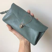 柔らかい本革の長財布 series-envelope セージ