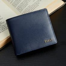 【情人節禮物】真皮RFID防盜皮夾 / 8卡左右翻男短夾 / 男錢包