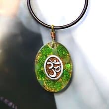 OM 綠東菱綠瑪瑙項鍊 | 橢圓形 | 綠色水晶飾品
