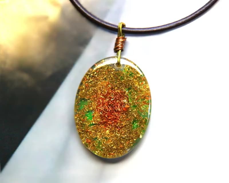 OM 綠東菱綠瑪瑙項鍊 | 橢圓形 | 綠色水晶飾品