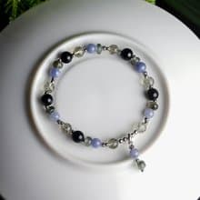 【神山晶礦】月幕林中藍夜/綠髮/丹泉/黑曜石