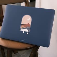 午夜藍色 窗邊的厭世貓 電腦殼 MACBOOK CASE