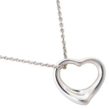 【日本直送】ティファニー TIFFANY&Co. オープンハート ネックレス エルサ・ペレッティ シルバー925 ハート 約2.7g レディース【中古】