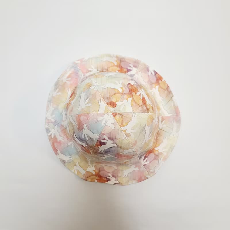 【HiGh MaLi】小花朵帽-迷幻兔#小孩專用#遮陽#附鬆緊帶#中秋