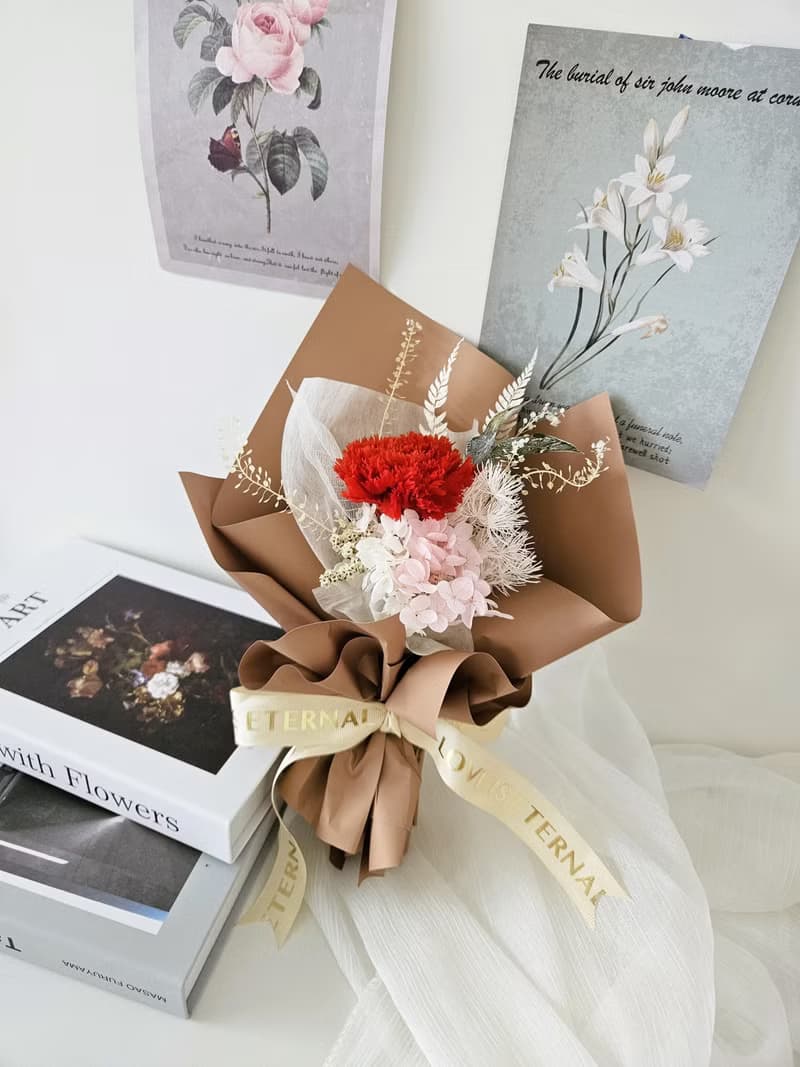 永生康乃馨花束 母親節花束 永生花 康乃馨