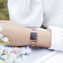 【MOONART】方型手錶 夢幻系列-天使黑新+女裝手錶珍珠貝藝術手錶