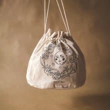 月亮慶典 純棉圓底束口袋【可麗露中秋禮盒加購區】合併冷凍運費
