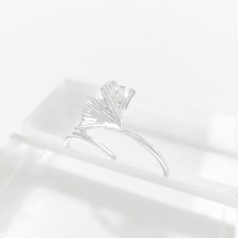 / 秋色 / 銀杏925純銀海水珍珠戒指