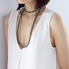 孔雀石項鍊石流蘇項鍊長項鍊裹手鍊裹