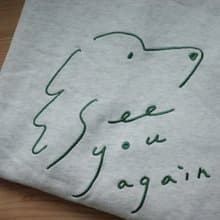 See you again 臘腸狗雙面刺繡大學T