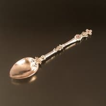 Japan Quality | inGod jewels 珈琲スプーン クロスハートフラワー シルバー製 誕生石