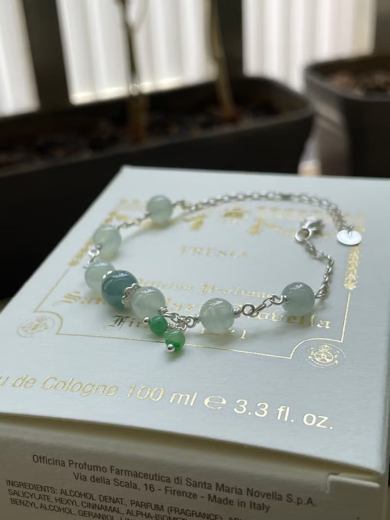 文青//天然翡翠A貨 藍水 晴水 綠翠 925銀 手鍊