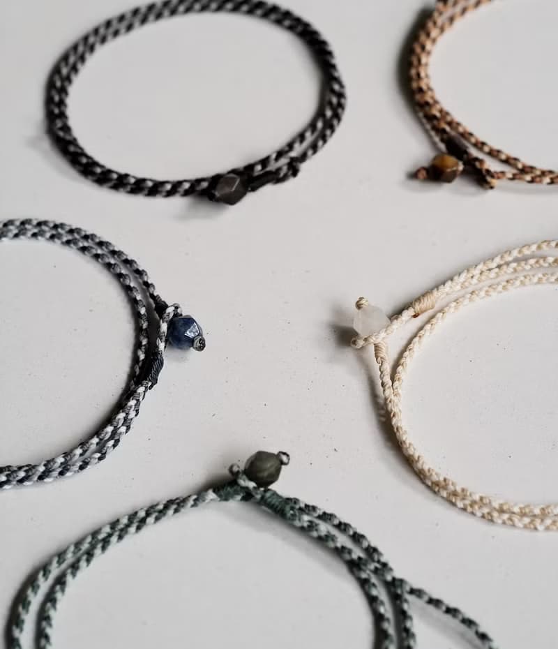 【腳鍊】無限infinity蠟繩腳環/南美蠟繩/天然石/原石