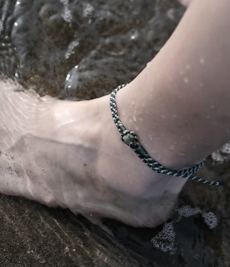 【腳鍊】無限infinity蠟繩腳環/南美蠟繩/天然石/原石