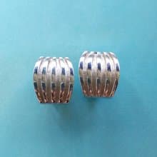 Vintage Jewelry 西洋古董飾品 Napier 銀色調 簡約寬版 夾式耳環