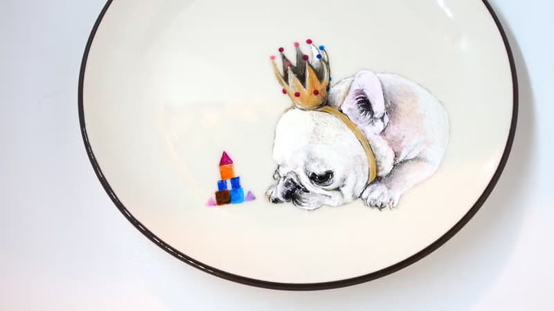 壁掛裝飾盤 / 點心盤系列－憂鬱的法鬥小國王