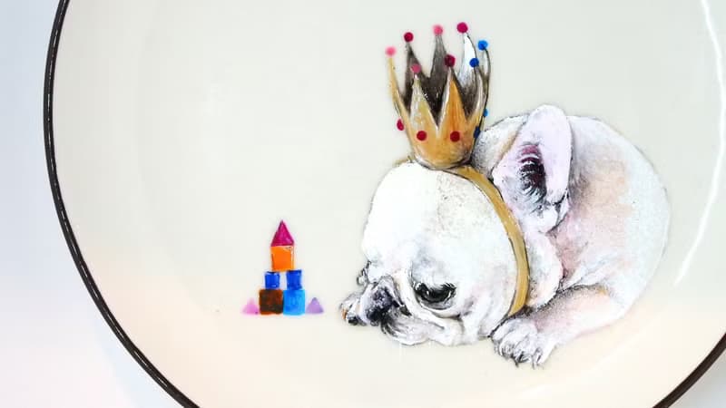 壁掛裝飾盤 / 點心盤系列－憂鬱的法鬥小國王