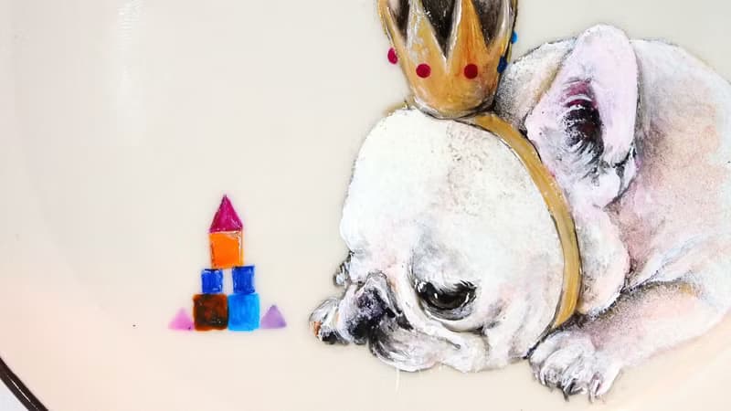 壁掛裝飾盤 / 點心盤系列－憂鬱的法鬥小國王