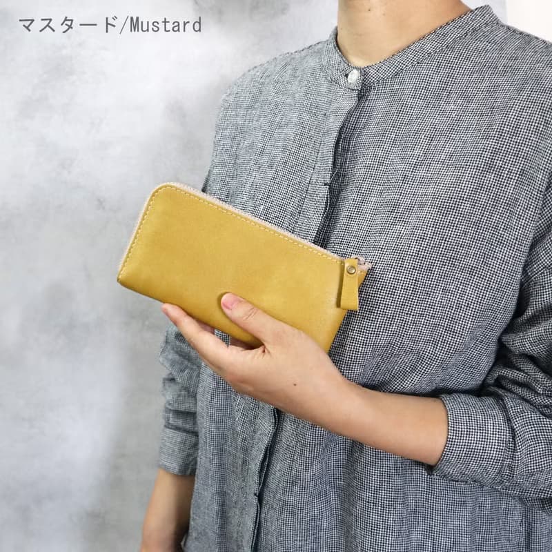 小さい薄型長財布と名刺入れのお得なセット  お札がピッタリはいる  小さく機能的で使いやすい 超軽量で水や傷に強い上質ヴィーガンレザー