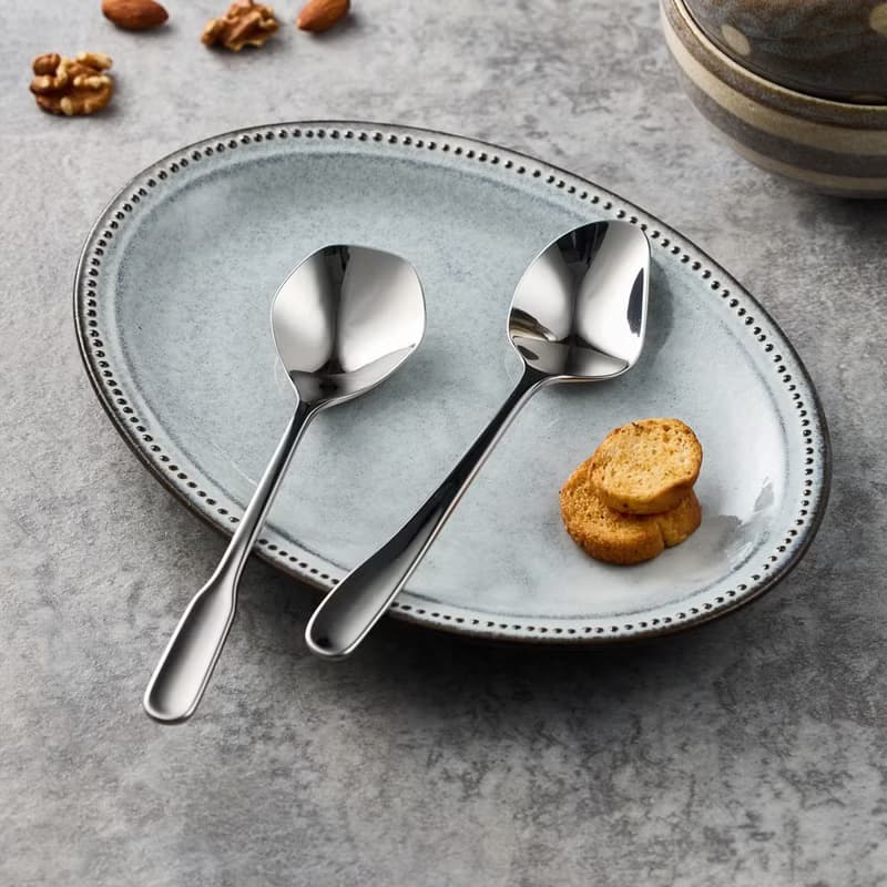 日本山崎金屬 - 賢人系列 - 不鏽鋼六邊湯匙 - 雙手 (182 mm)