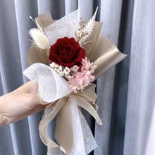 單枝日本永生花束 紅玫瑰小花束/情人花束/生日花束/母親節